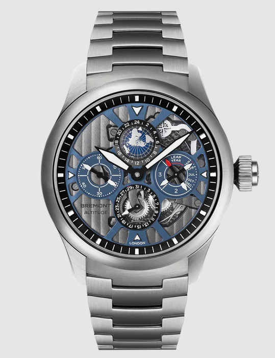 Best Bremont Altitude Skeletonised Perpetual Calendar GMT alt42-per-ti-blskl-b Replica Watch